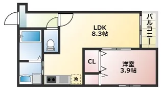 大阪府大阪市西成区千本中2丁目【アパート】の間取り
