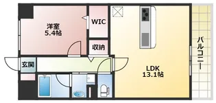大阪府大阪市西成区玉出西1丁目【マンション】の間取り