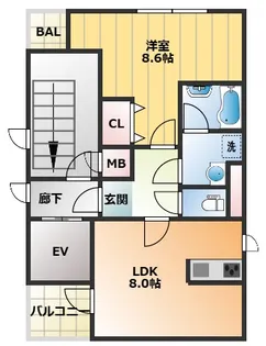 T・missionIN OSAKA FRONT【4階】の間取り