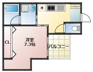 大阪府大阪市西成区岸里東2丁目【マンション】の間取り