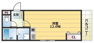 大阪府大阪市西成区花園北1丁目【マンション】の間取り