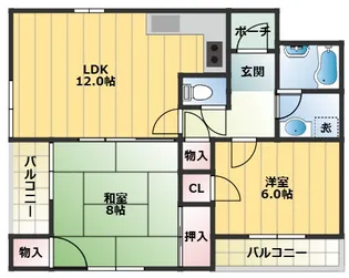 大阪府大阪市西成区梅南2丁目【マンション】の間取り