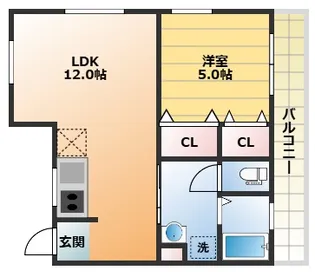 大阪府大阪市西成区天神ノ森2丁目【マンション】の間取り
