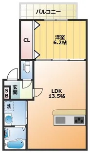 ARCASA KISHINOSATOⅢ【3階】の間取り