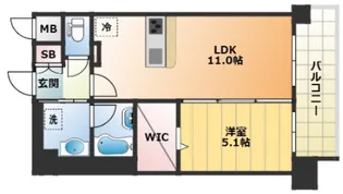 ラ・リヴィエール【1階】の間取り