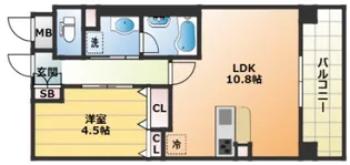 ラ・リヴィエール【3階】の間取り