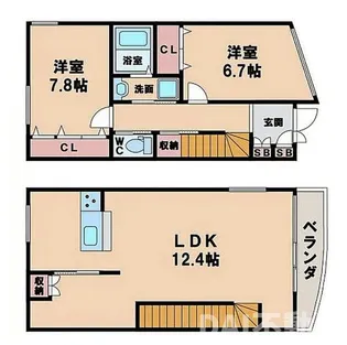 ヴィラ晴明丘【1階】の間取り