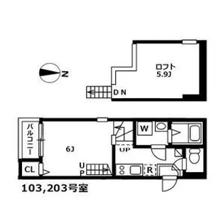 愛知県名古屋市瑞穂区石田町1丁目【アパート】の間取り