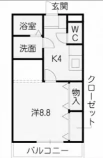 愛知県名古屋市瑞穂区石田町1丁目【アパート】の間取り