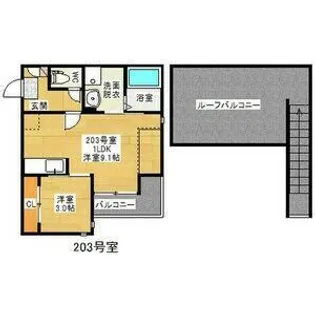 愛知県名古屋市瑞穂区北原町1丁目【アパート】の間取り
