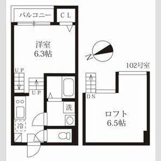 ハーモニーテラス野並Ⅱ【1階】の間取り