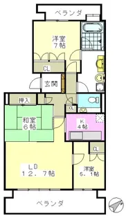 パーク・コート八事紅葉園【4階】の間取り