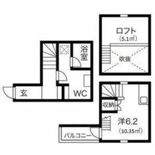 ブリス大江【1階】の間取り
