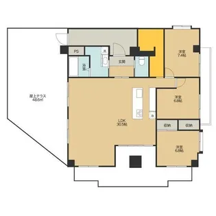 キクシンビル【7階】の間取り