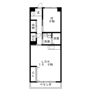 シャトール星宮【302号室】の間取り