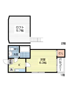 Cherry Blossom【202号室】の間取り