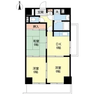 リージョン妙音【9階】の間取り