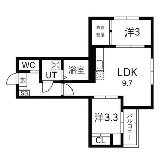 ilusion新瑞橋【3階】の間取り