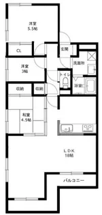 ロンサール八事【205号室】の間取り