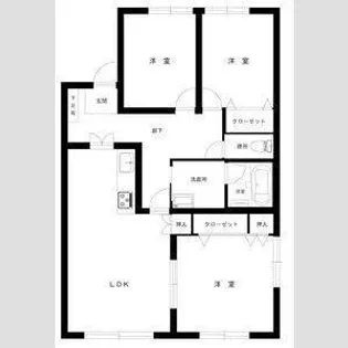 エステート元八事【1階】の間取り