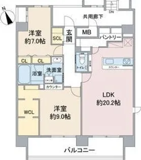 Casa Via【10階】の間取り