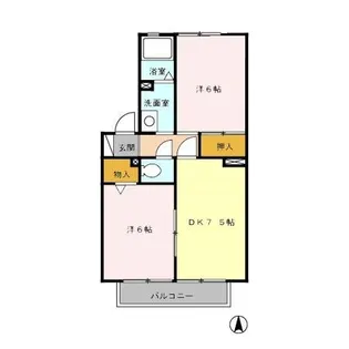 パラシオ愛芳 B【2階】の間取り