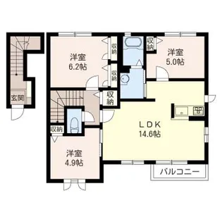 【シャーメゾン】トワルージュ【202号室】の間取り