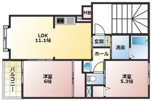大久良ハイツ【303号室】の間取り