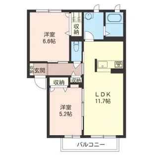 【シャーメゾン】オークヴィレッジ【201号室】の間取り