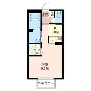 【シャーメゾン】ラスリーズF棟【103号室】の間取り