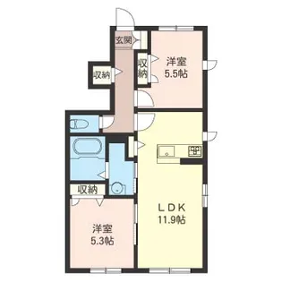 【シャーメゾン】グロリオーサI【101号室】の間取り