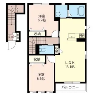 【シャーメゾン】グロリオーサD【202号室】の間取り