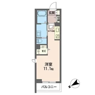 【シャーメゾン】クオリスタ都賀【101号室】の間取り
