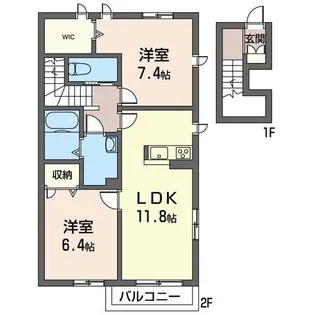 【シャーメゾン】カーサ・クララ【205号室】の間取り
