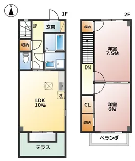 メゾネット慶城Aの間取り