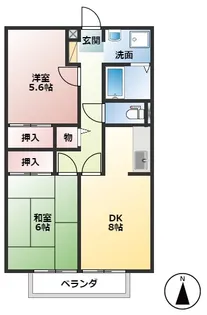 2DKの間取り画像