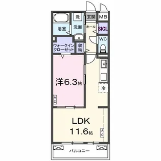 エムズステージⅧ【3階】の間取り