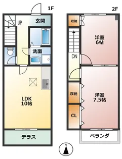 リベルテA【106号室】の間取り