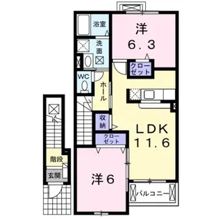 セレッソ・フローラーリア A【2階】の間取り