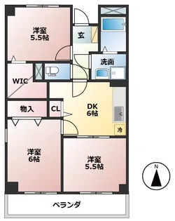 3DKの間取り画像