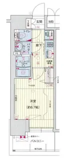 プレサンス梅田北ディア【6階】の間取り