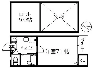 ヤマトマリーン【203号室】の間取り