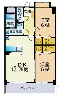 ラフィーク永松【502号室】の間取り