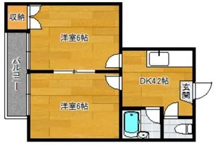 シャモニー井尻Ⅱ【202号室】の間取り