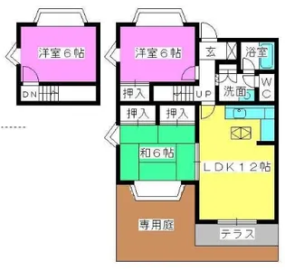 サニーウェル春日 ばら【102号室】の間取り