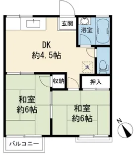 グリーンハイツ【201号室】の間取り