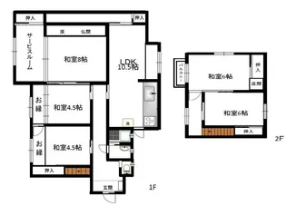 福岡県福岡市南区野多目4丁目【一戸建】の間取り
