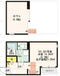 パルビアーレ笹原【102号室】の間取り