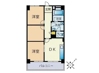 サンフラワービル【2階】の間取り