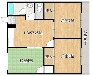 テゾーロ博多南【202号室】の間取り